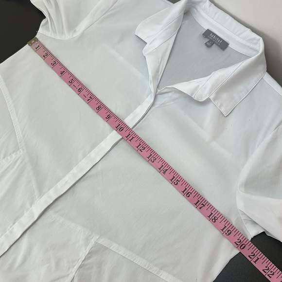 Habitat The One White Button Front Tunic Shirt S 3/4 Sleeves A-Line Pockets - Picture 9 of 15